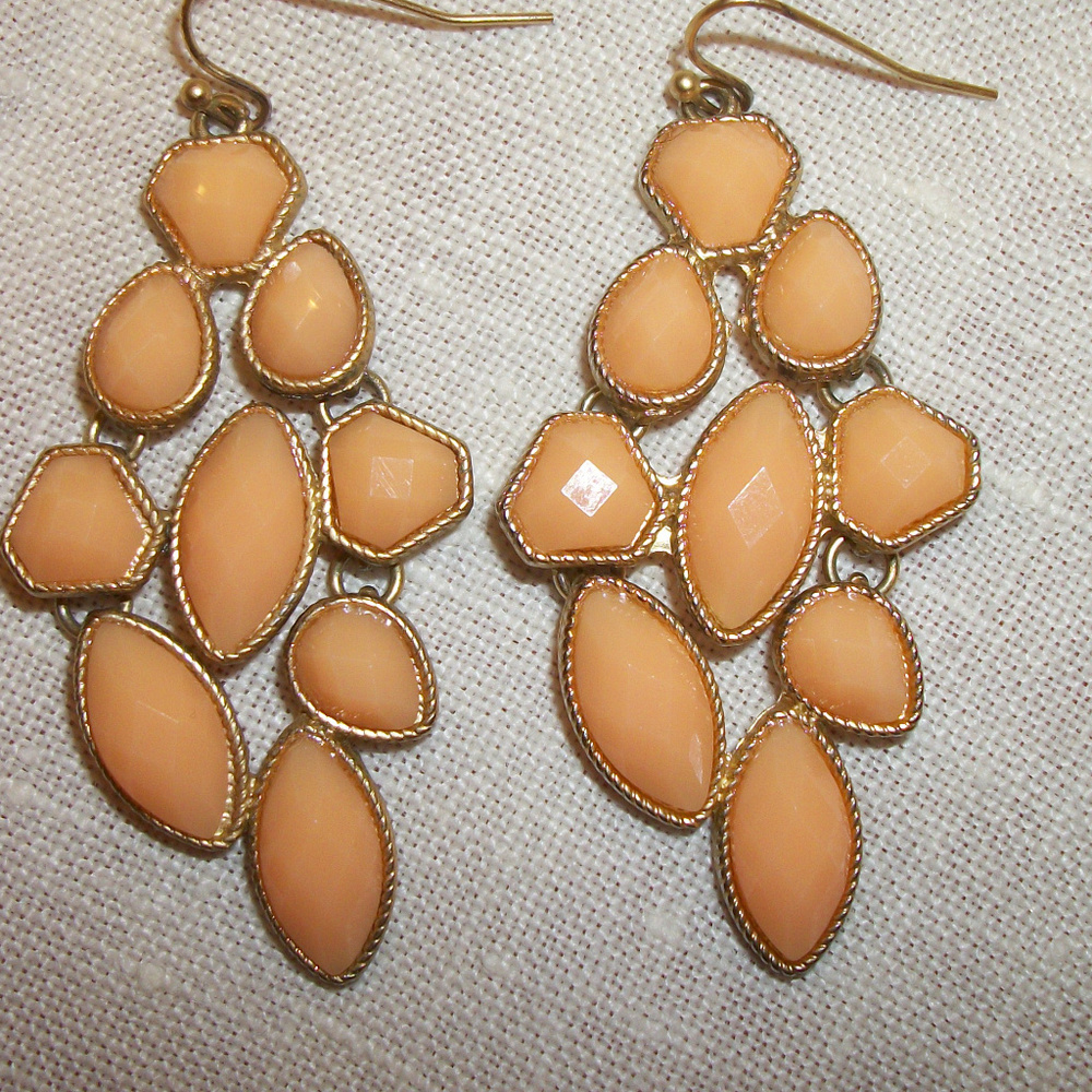 Vintage  statement Earrings New gold plate wires Big Bold